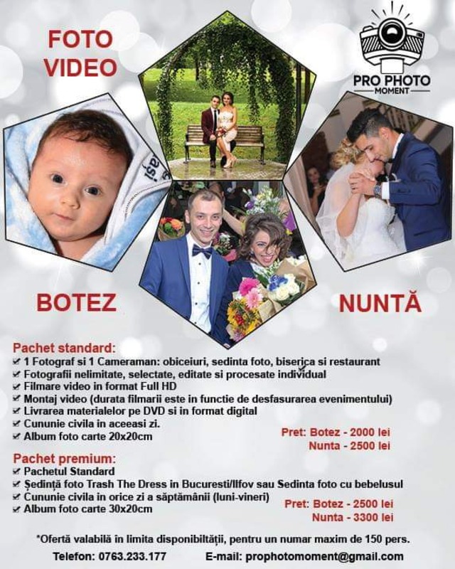 Foto-Video nunta, botez, petrecere corporate la preturi accesibile! - 1/1